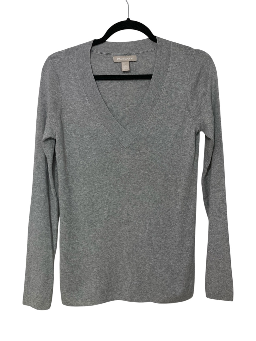 Banana Republic Silk and Cotton V-Neck Knit Sweater